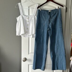 Brixton blue wide leg pants-size 27